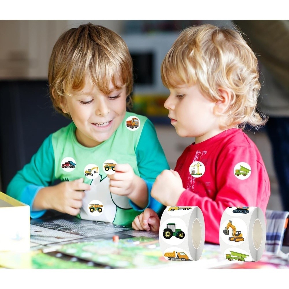 500 Pieces Sticker Labels for Toy Cars Vehicles Decoration Roll Easy to Peel