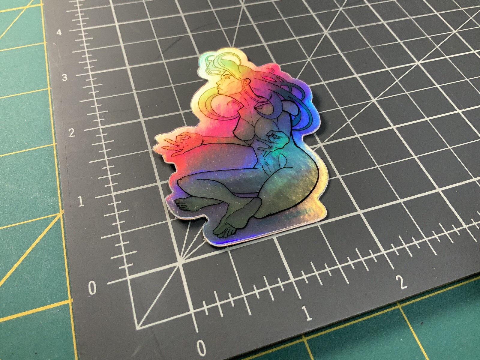 Meditate 3” Holographic￼ Vinyl Sticker Johnny Larson Street Art Mind Zen Spirit