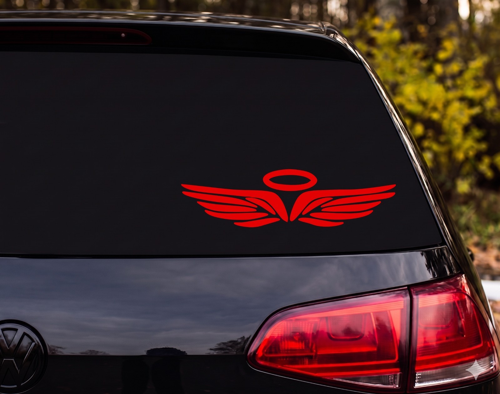 Angel Wings Halo Die Cut Vinyl Decal Custom Car Laptop | Memorial Gift
