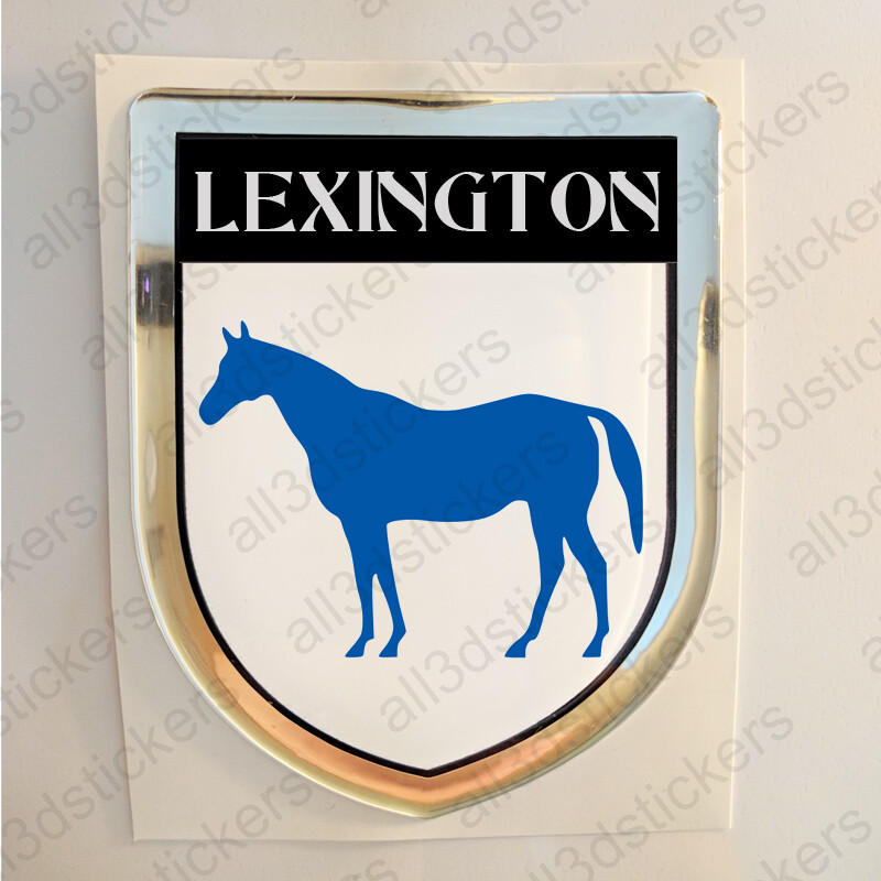 Lexington USA Sticker Seal Resin Domed Flag United States 3D Stickers Shield