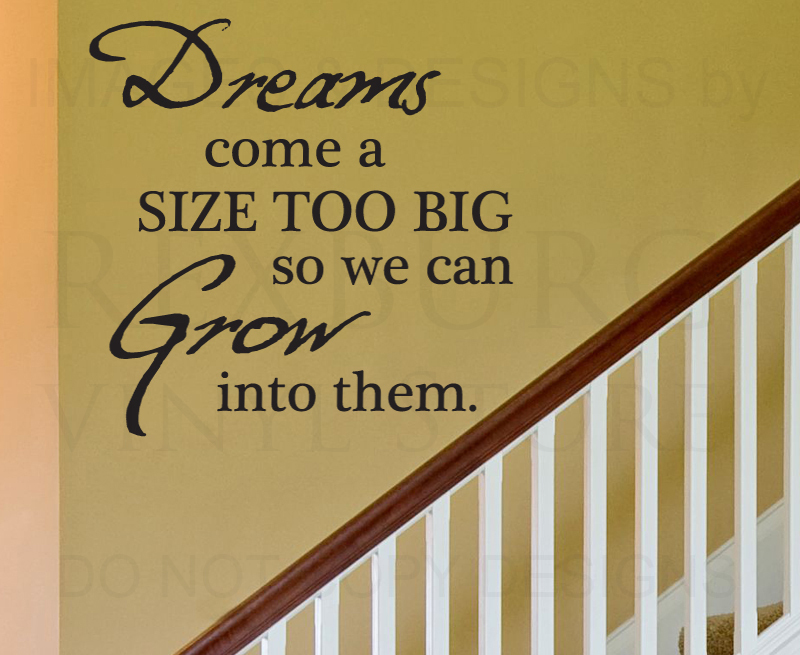 Wall Decal Sticker Quote Vinyl Art Lettering Decorative Dream Achievement IN48