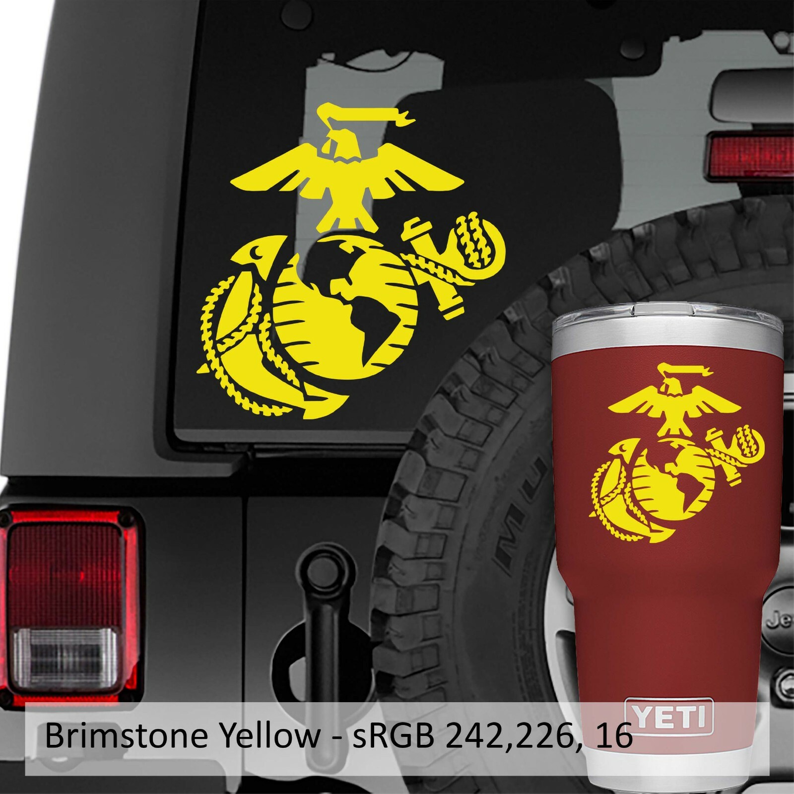 Marine Corps Eagle Globe Anchor EGA Vinyl Decal