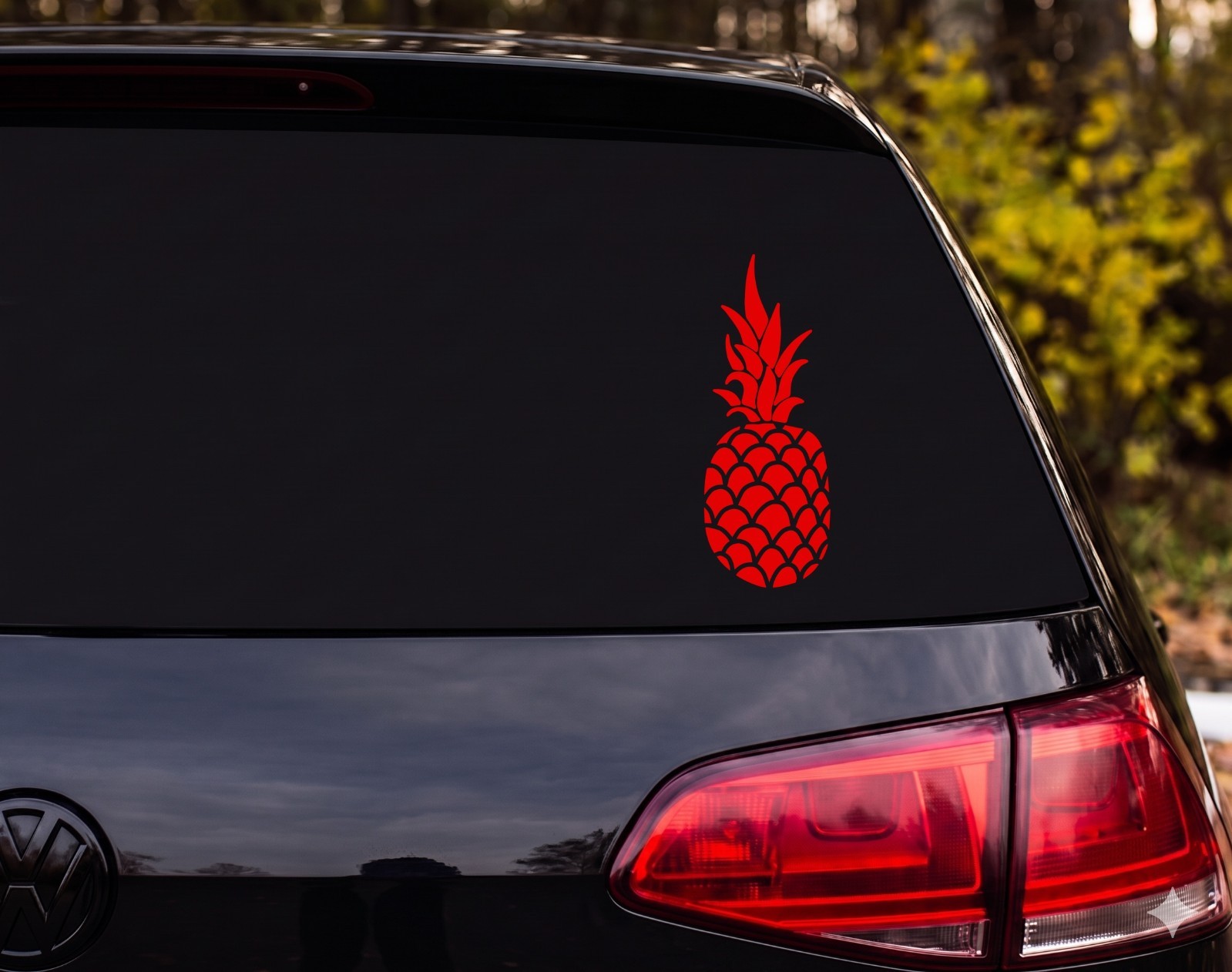 Pineapple Silhouette Vinyl Decal Sticker Laptop Wall Tropical | Foodie Gift