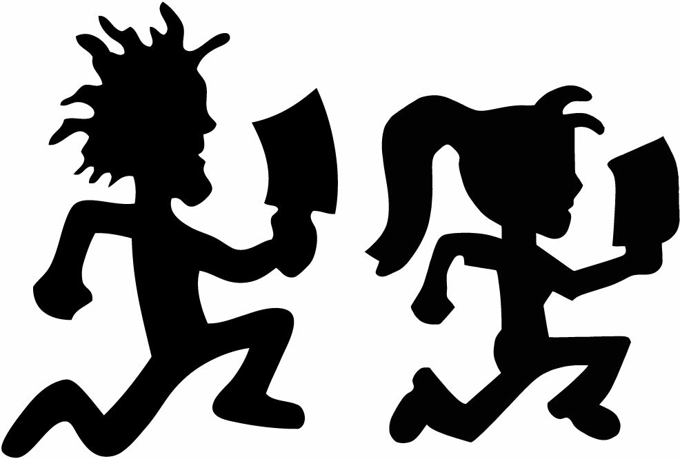 2 HATCHET MAN & GIRL Insane Clown Posse ICP VINYL DECAL sticker Juggalo Shaggy