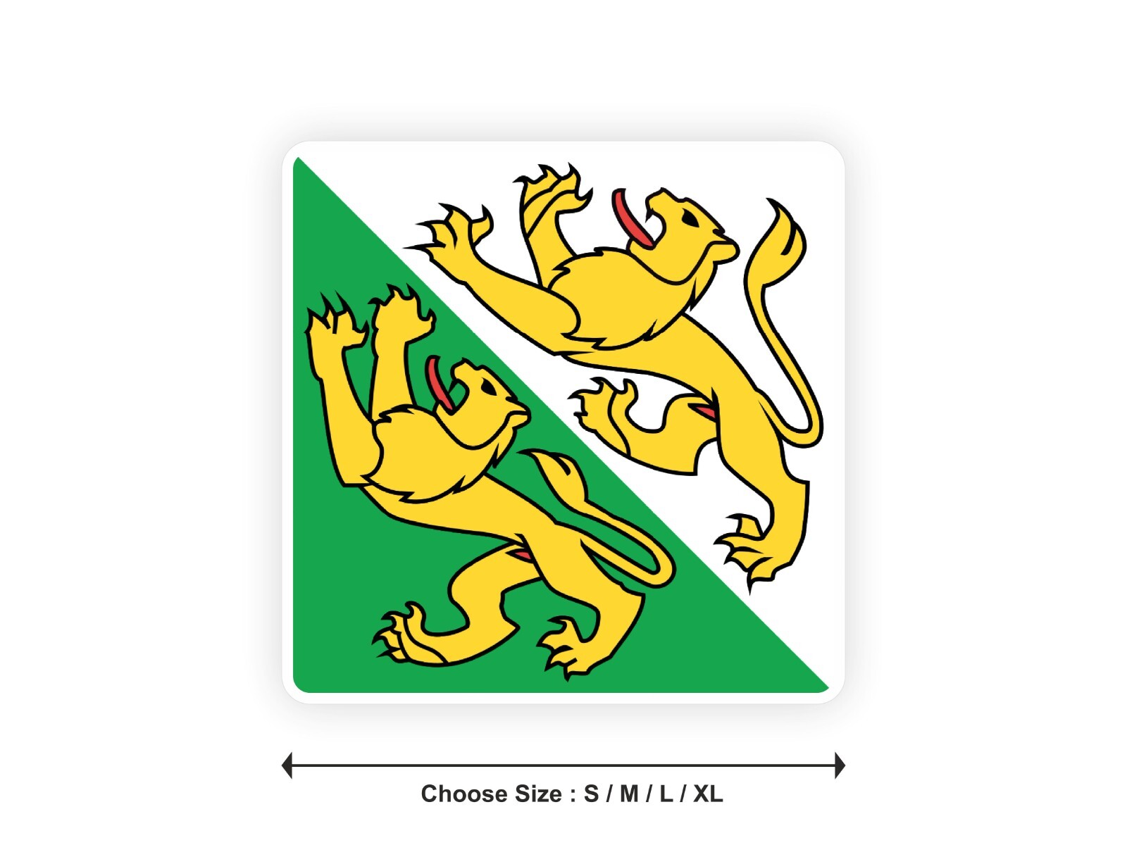 Sticker flag SWITZERLAND THURGAU THURGOVIA swiss 2,7′′(S) -7,8′′(XL) decal
