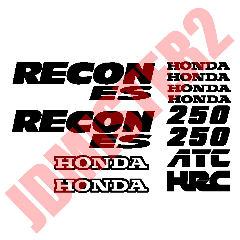 Honda Recon Stickers ES 250 RTV Moto HRC Fourtrax TRX Decals