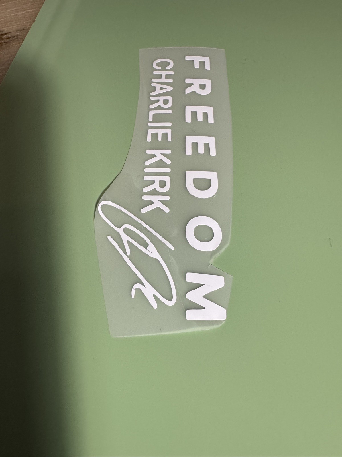 FREEDOM Vinyl Decal Sticker – Die Cut weatherproof – Charlie Kirk 6"in.
