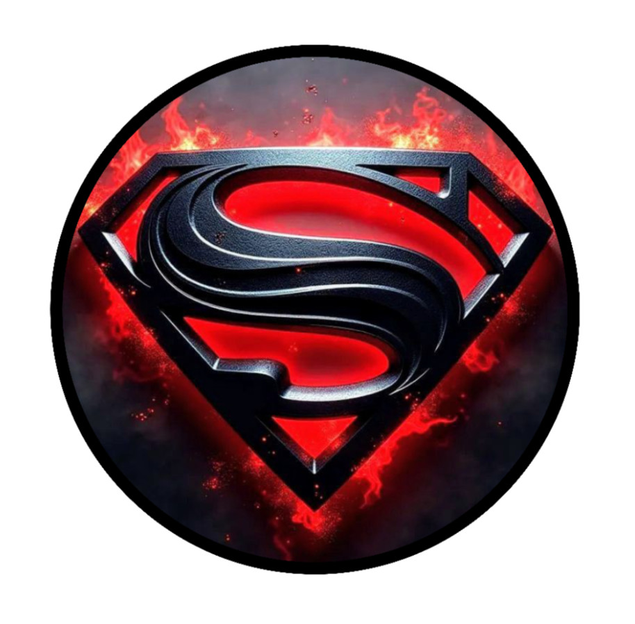 Superman (Iron Logo) 4" Vinyl Decal Car Cooler Laptop Truck Trailer Grill Decor