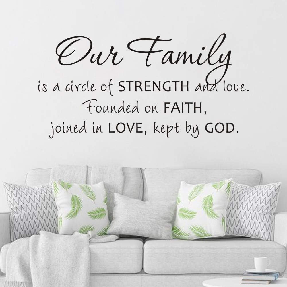 Wall Vinyl Decals Quotes Inspirational Sticker Living Room Decor,Our Family Is a