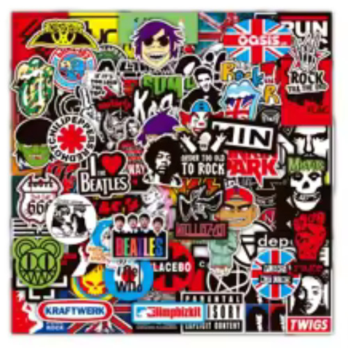 100PCS Rock Band Stickers Lot Punk Music Heavy Metal Bands Sticker Decal-USA..,