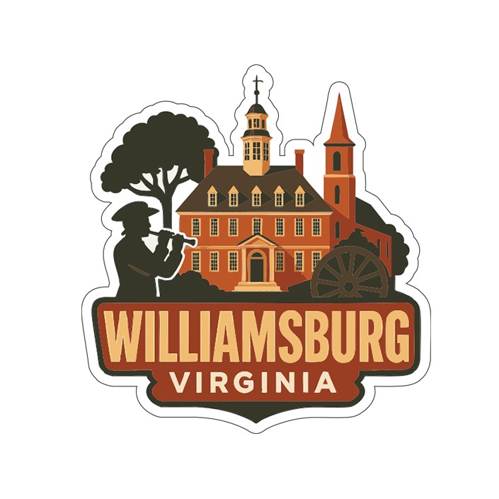 Williamsburg Sticker Decal Vinyl Die-Cut City Skyline Landmark Design