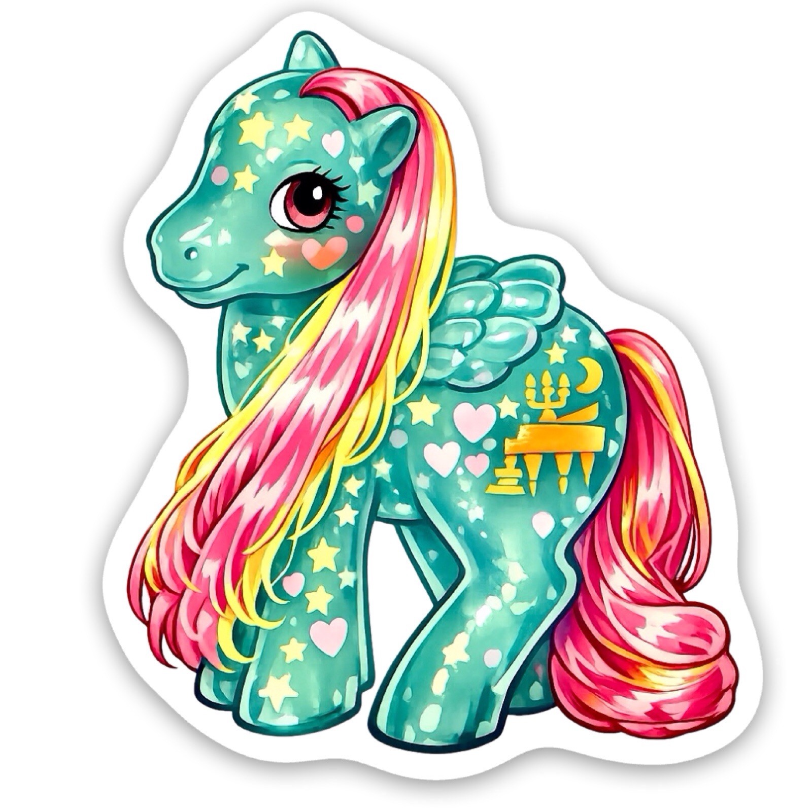 My Little Pony Glow In The Dark Sticker Glow n' Show Starglow Retro Decal