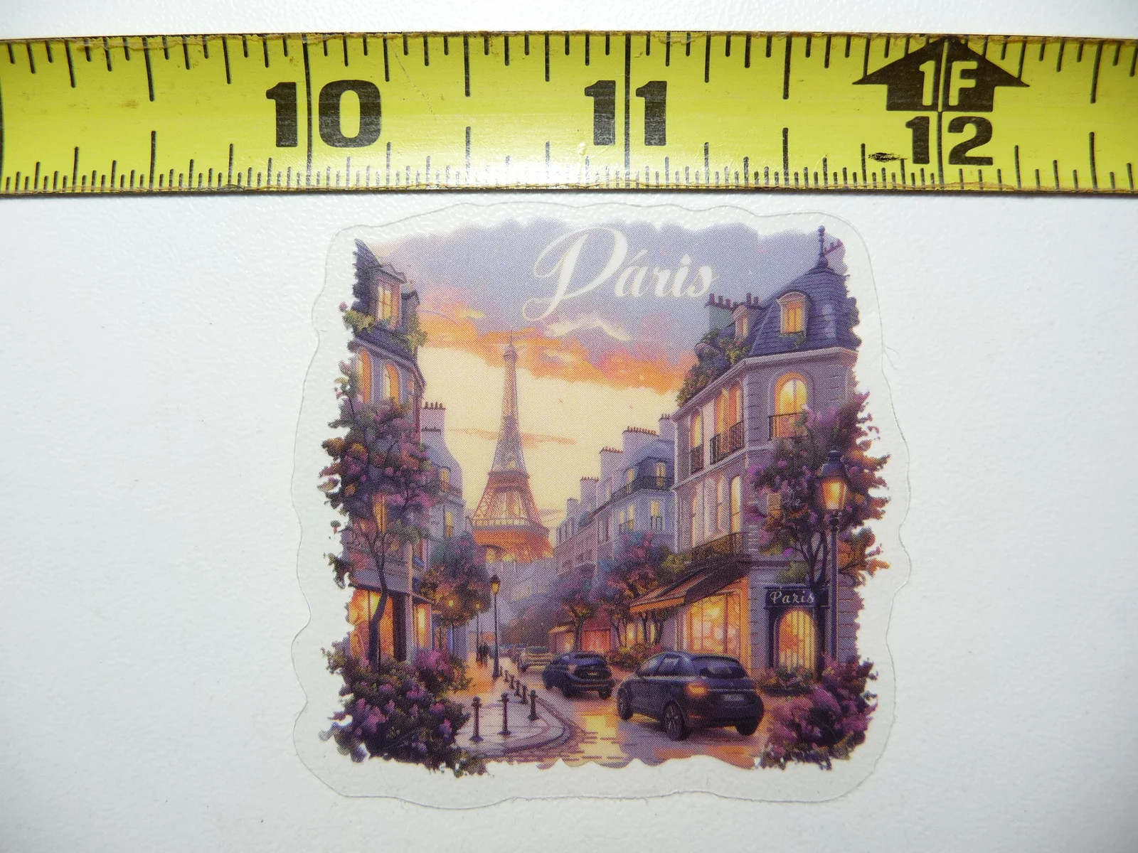 PARIS FRANCE EIFFEL TOWER SMALL STICKER DECAL TRAVEL VIEW SITE COLORFUL VISIT