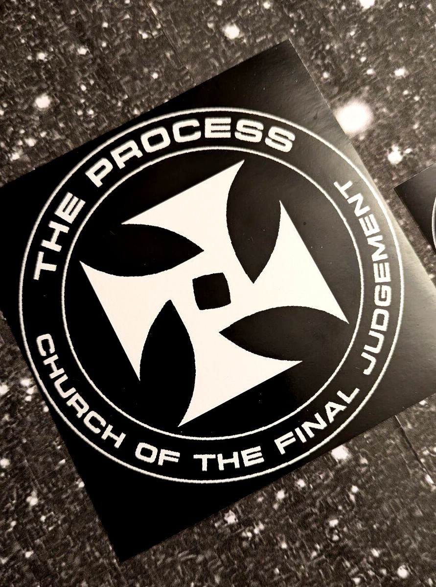 ♆ The Process Church 4" or 2" Waterproof Vinyl Sticker – Occult Sigil Rune Goth