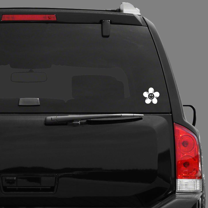 Smiling Daisy 4 Inch Vinyl Decal Flower Sticker New! Multiple Colors Available!