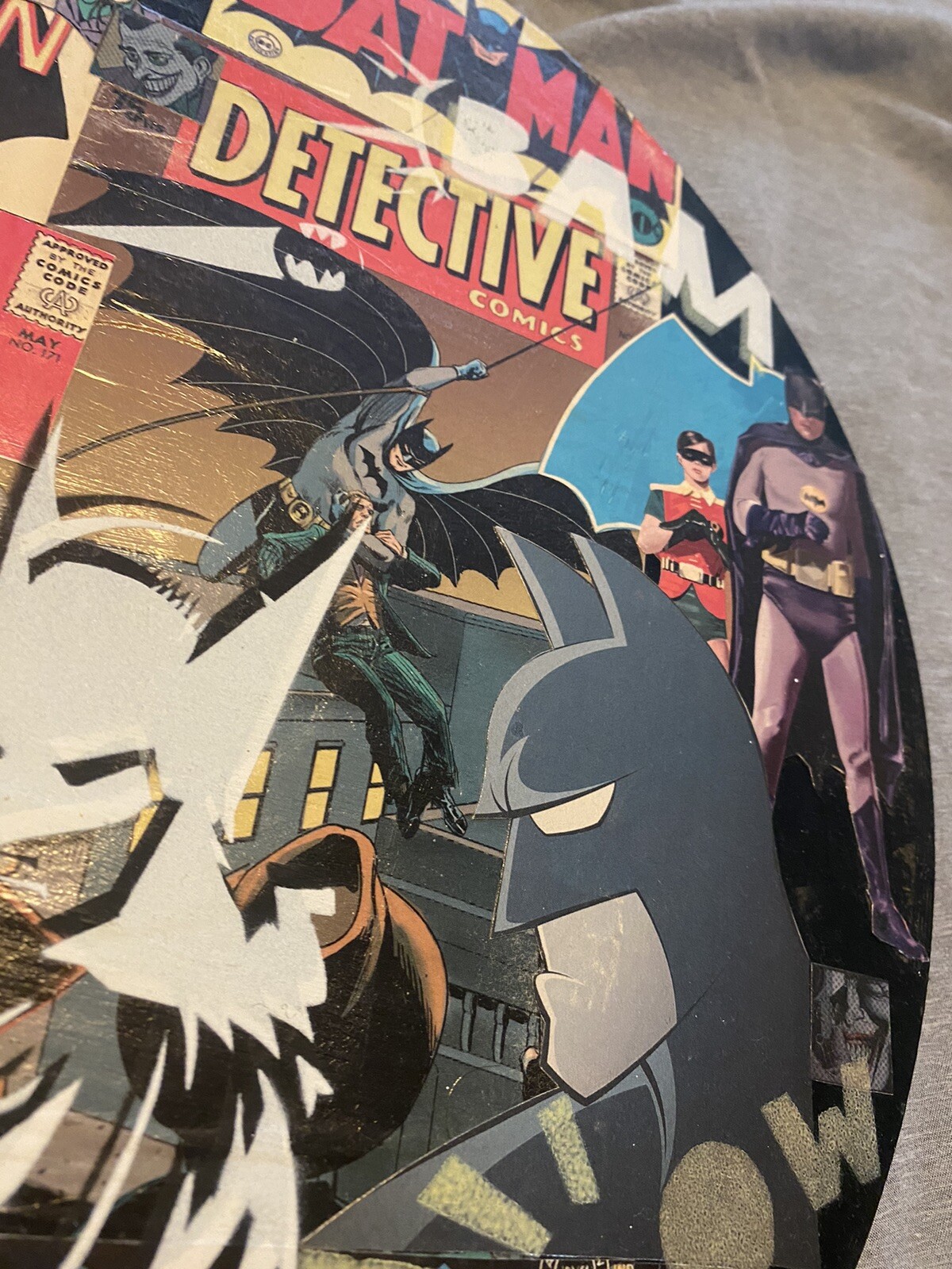 Batman Vinyl Record Collage Pop Decor Art Graffiti Office Decor Original