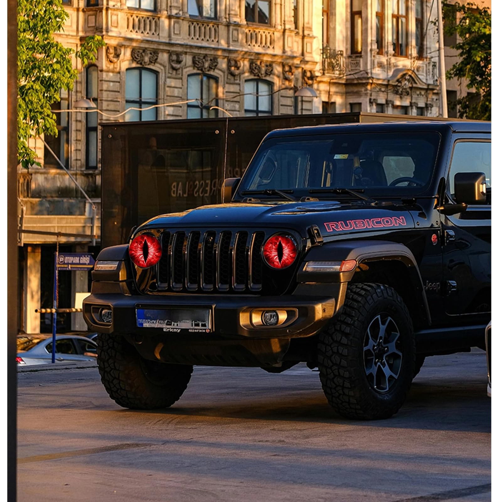 Beast Eyes Headlight Decals Pair, Eyes Decal for Jeep Headlights, Round Headl…