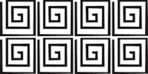 Elegant Design Wall Decals, Fancy Wall Pattern Wall Vinyl, Square Spirals, d81