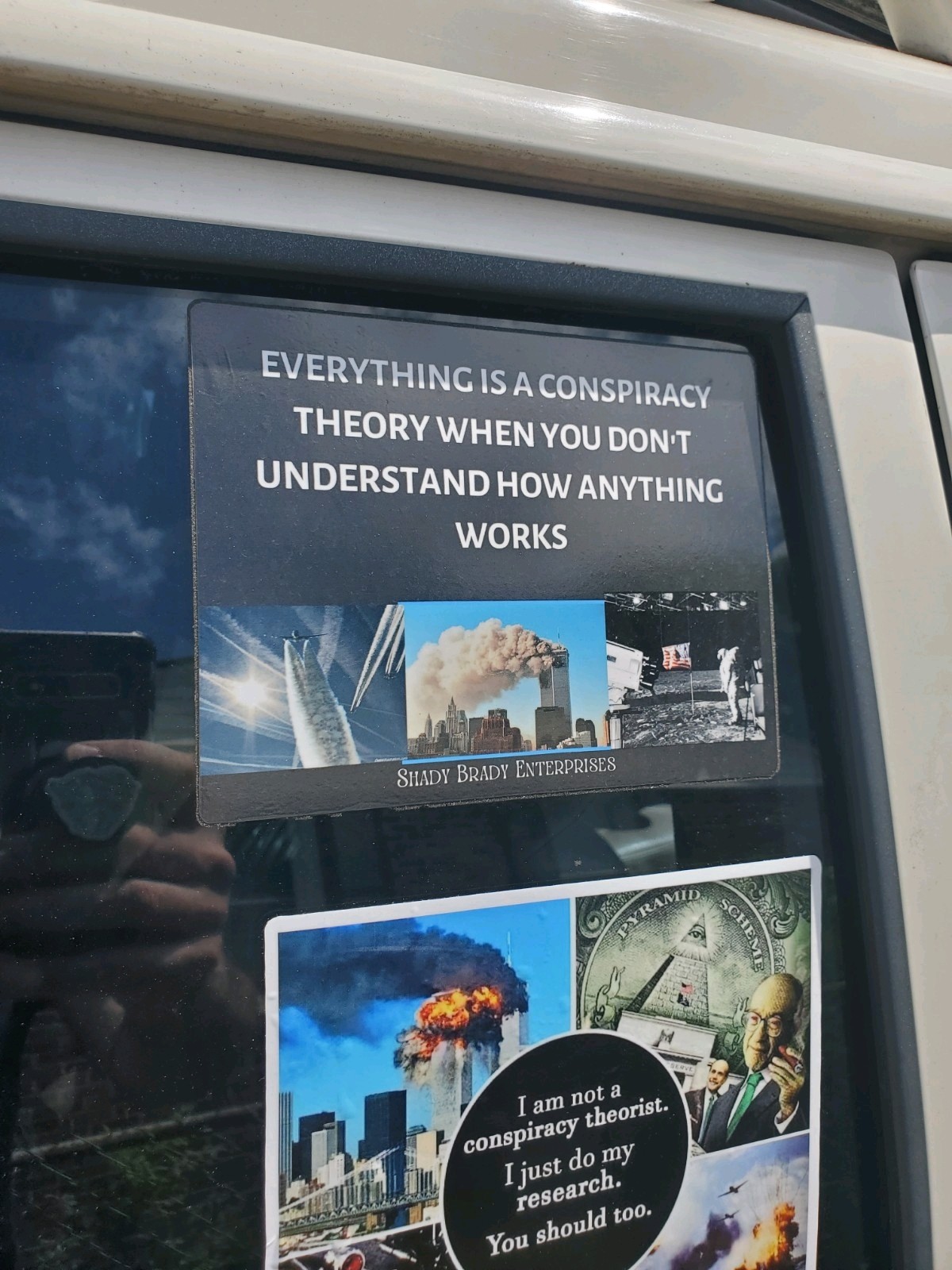 Conspiracy Theorist Stickers HUGE 6×6" Design *5* Year Warranty Made in USA 🇺🇸