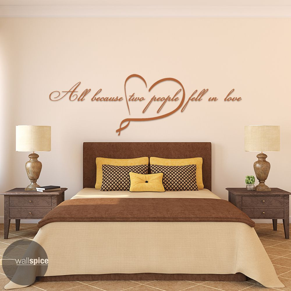 All Because Two People Fell In Love Vinyl Wall Decal Sticker