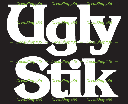 Ugly Stik Fishing Rods – Outdoors Sports – Vinyl Die-Cut Peel N' Stick Decal