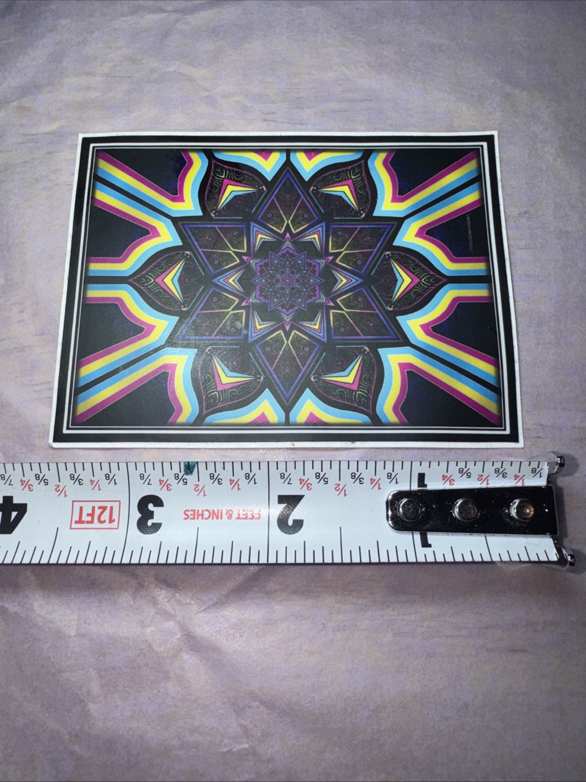 Psychedelic Mandala Art Vinyl Sticker Geometric Trippy Festival Style