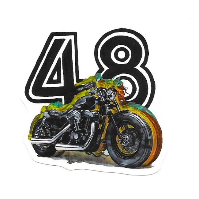 Harley Davidson Forty-Eight 48 Sportster Motorcycle Vinyl Sticker Biker