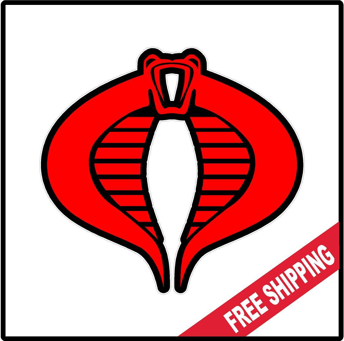 G.I. Joe Cobra logo Decal Sticker 80's nostalgia cartoon