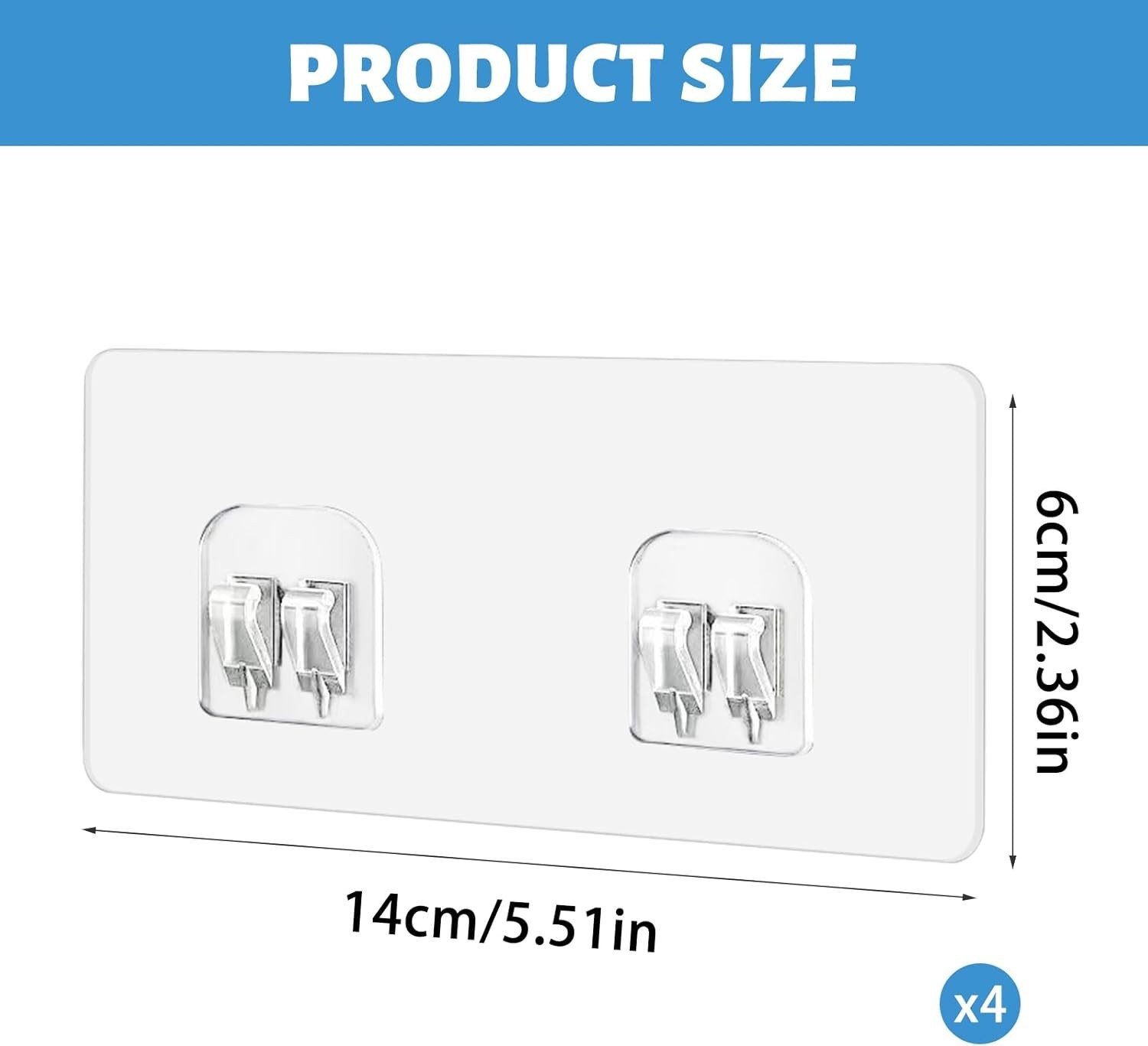 Durable 4-Pack Waterproof Adhesive Stickers for Stylish Bathroom Organization