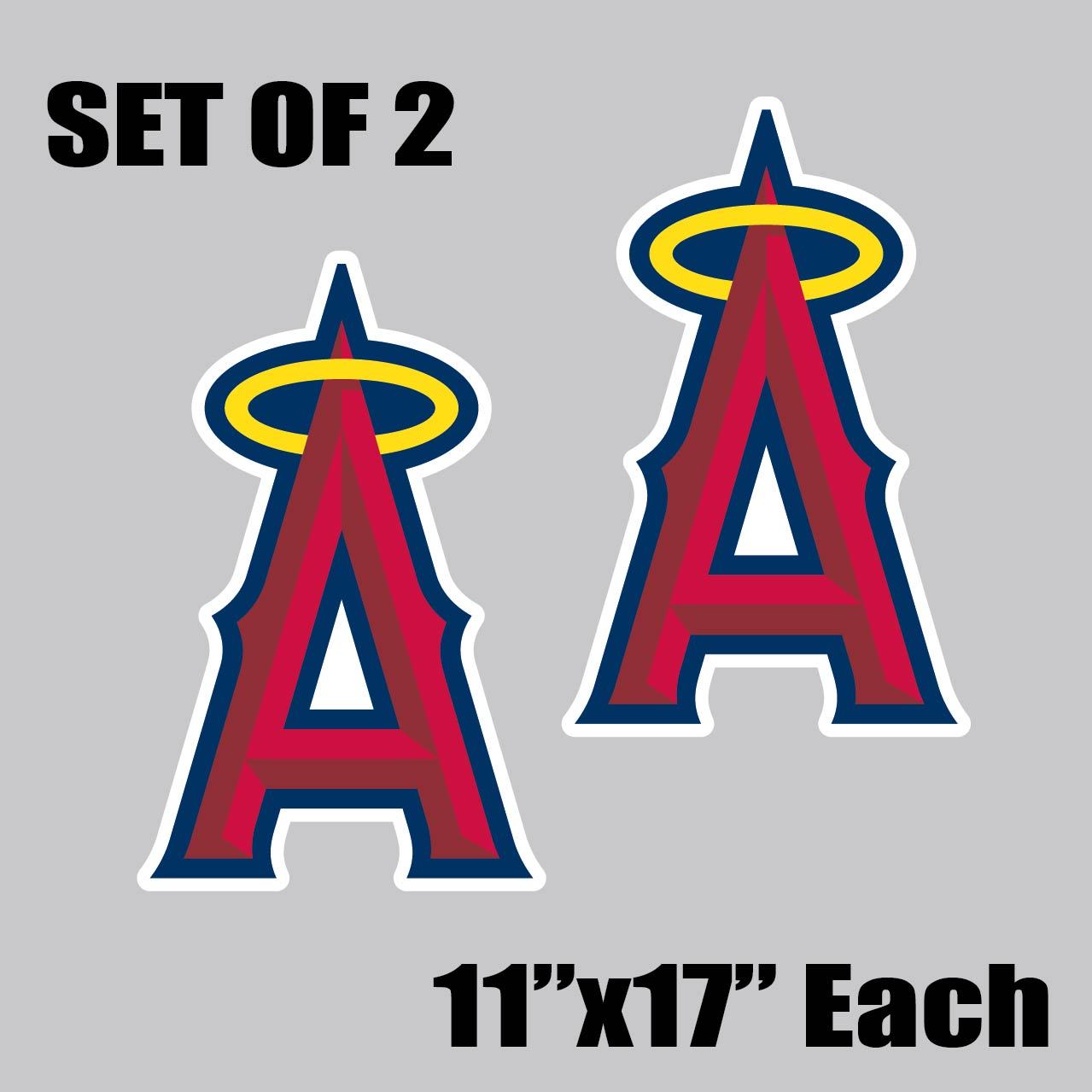 Anaheim Angels Vinyl Sticker Decal Cornhole Set of 2 (11"x17")