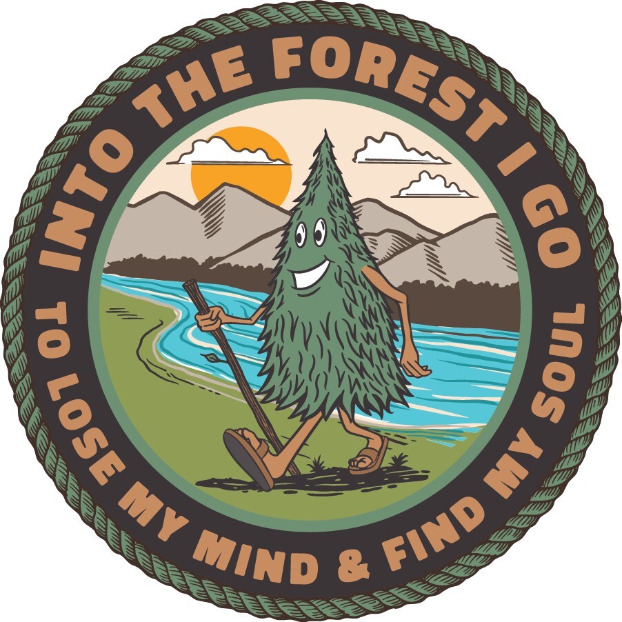 Into The Forest I Go Sticker John Muir Quote Hiking Camping Nature Vinyl Decal