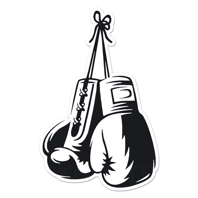 Boxing Gloves, Vinyl Decal Sticker, Indoor Outdoor, 3 Sizes, #11995