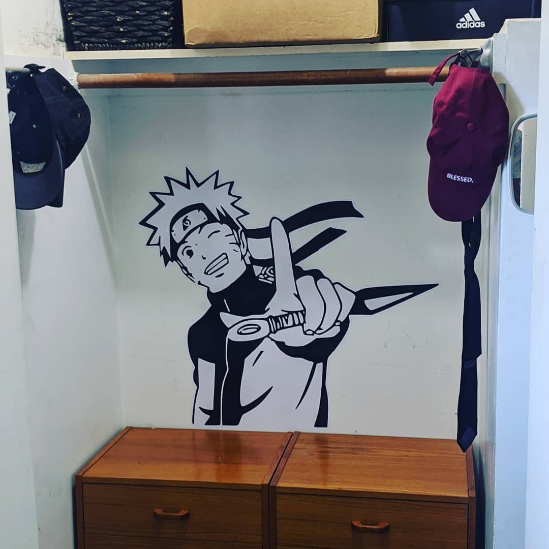 Naruto Shippuden 48in Handmade Vinyl Sticker Decal Home Decor Wall Art