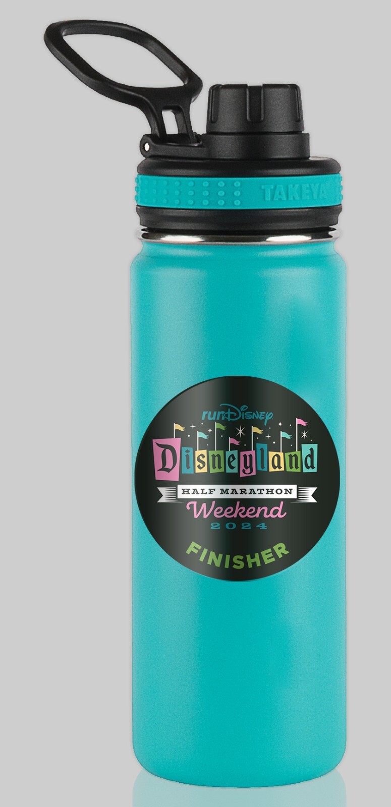 Disneyland Half Marathon 2024 Weekend FLAGS FINISHER Water Bottle Sticker