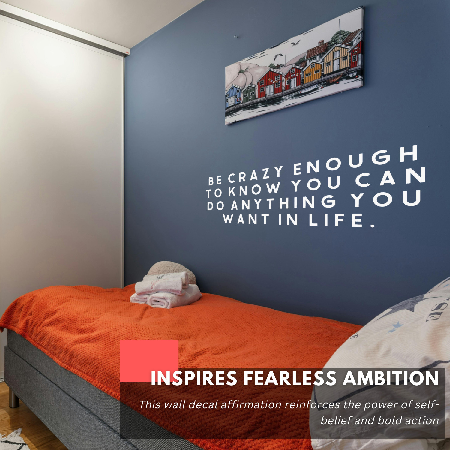 Be Crazy Motivational Inspirational Wall Decal Sticker Quote Home Vinyl Decor