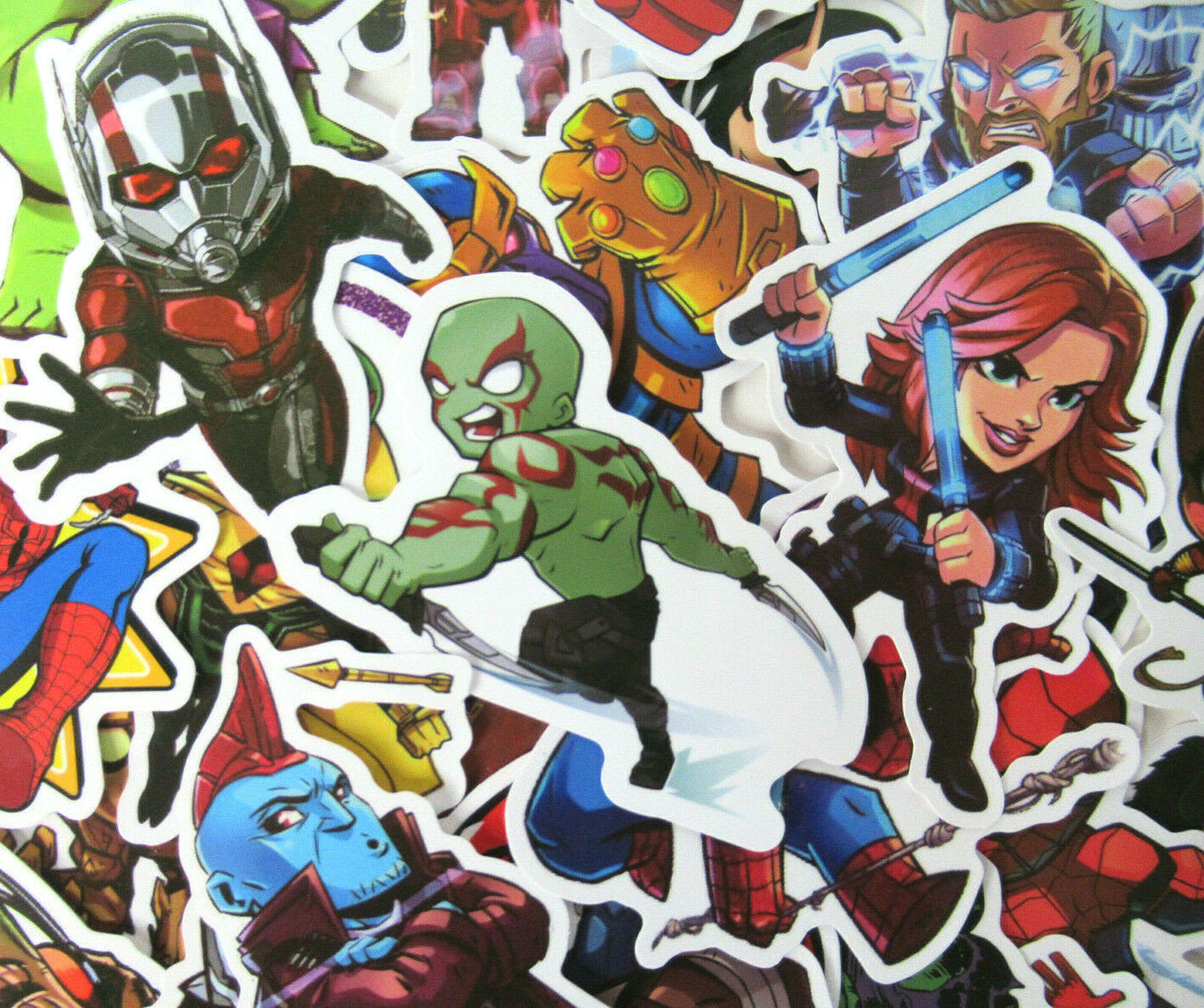 100pc Random DC Marvel Comic Book Superhero Laptop/PC Skateboard Sticker Pack