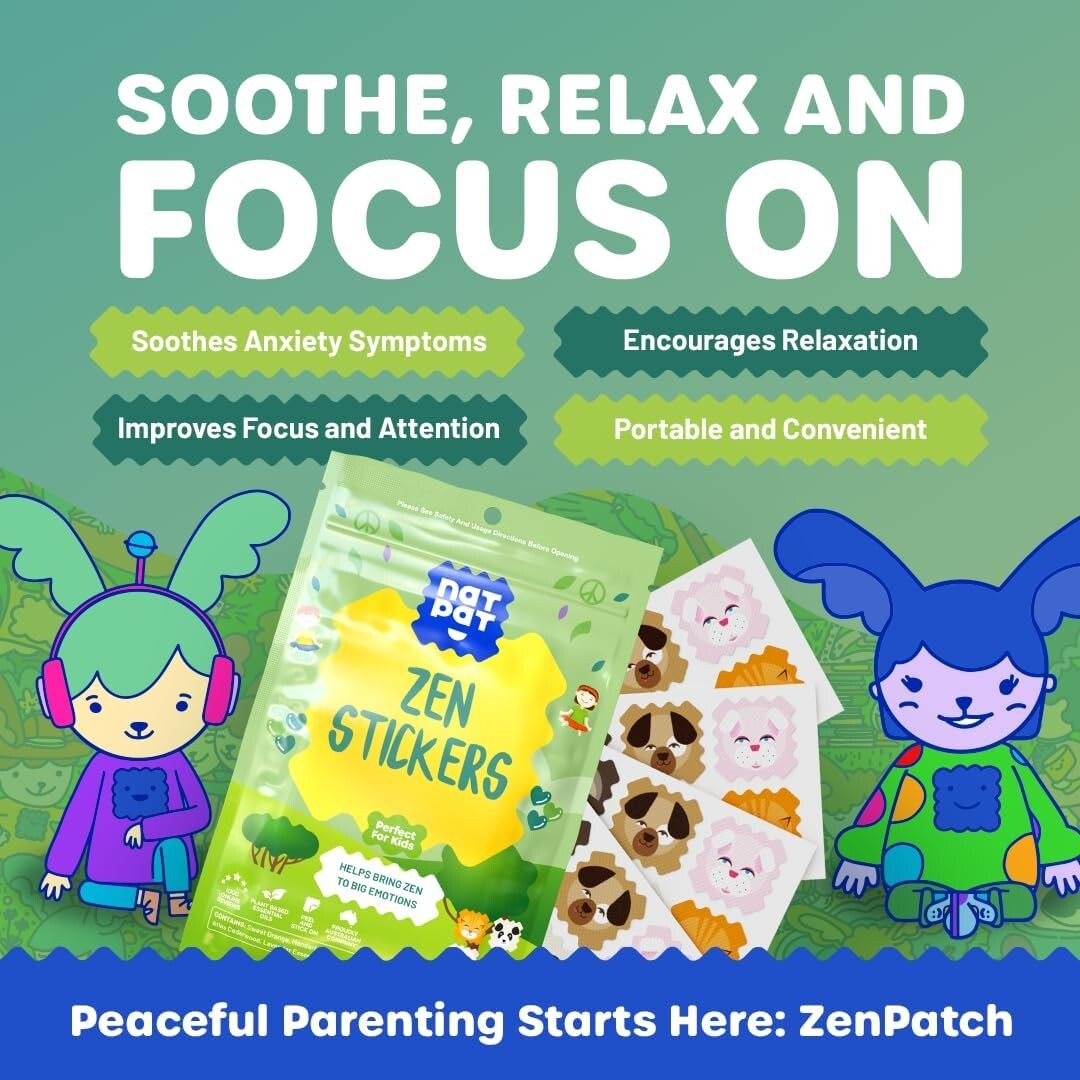 Calming Mood Support Stickers – 24 Chemical-Free Zen Patches for All Ages