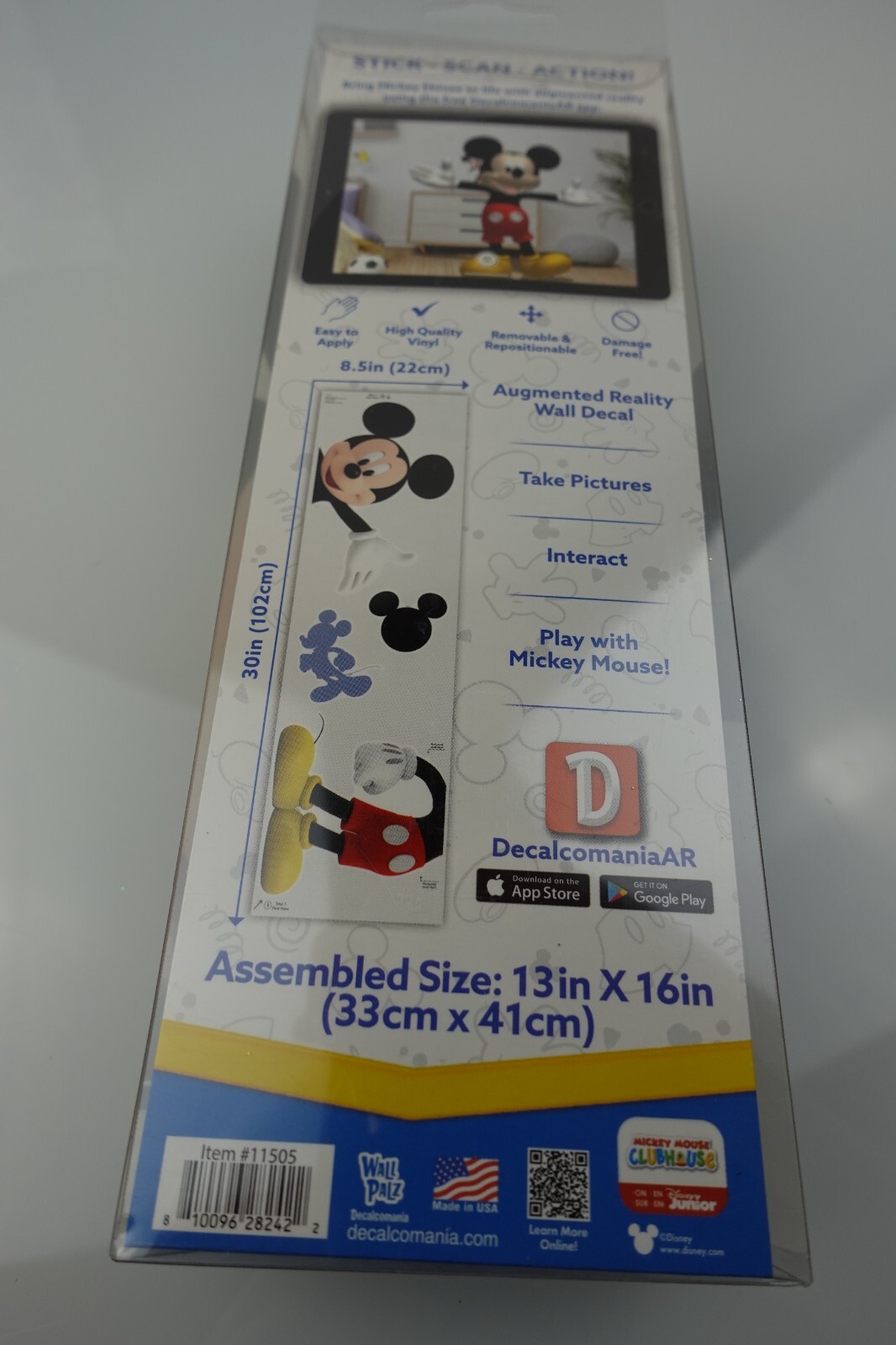 Disney Mickey Mouse and Minnie Mouse Wall Decal Decor Peel Stick Repositionable