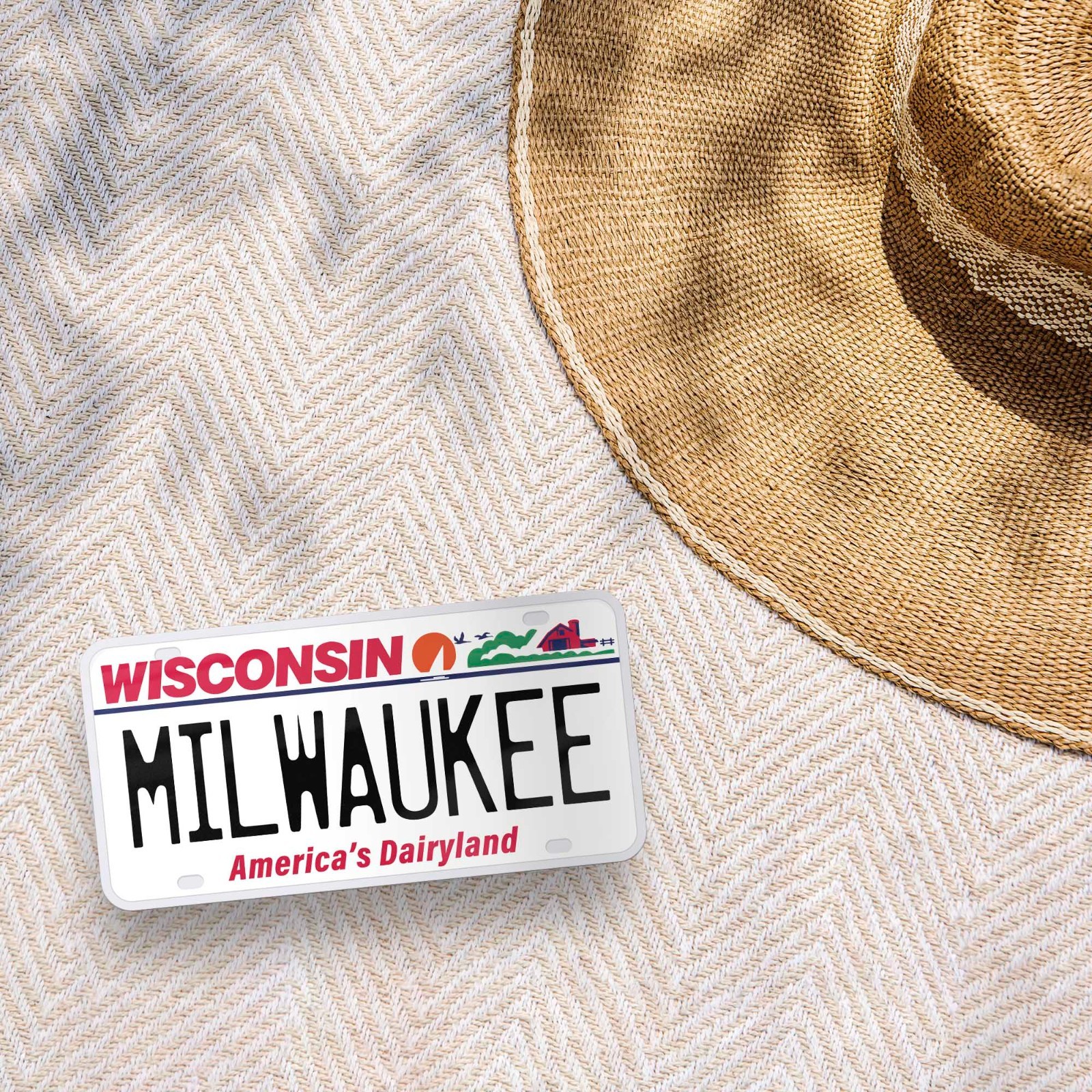 Wisconsin License Plate Sticker – Choose from 10+ WI Cities & Sayings