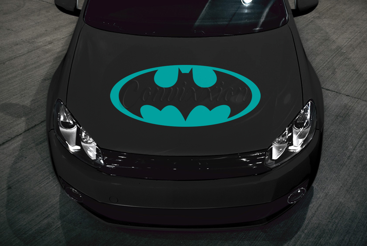 Classic Batman Hood Decal Car Truck Door Glass Vinyl 32" Single Color
