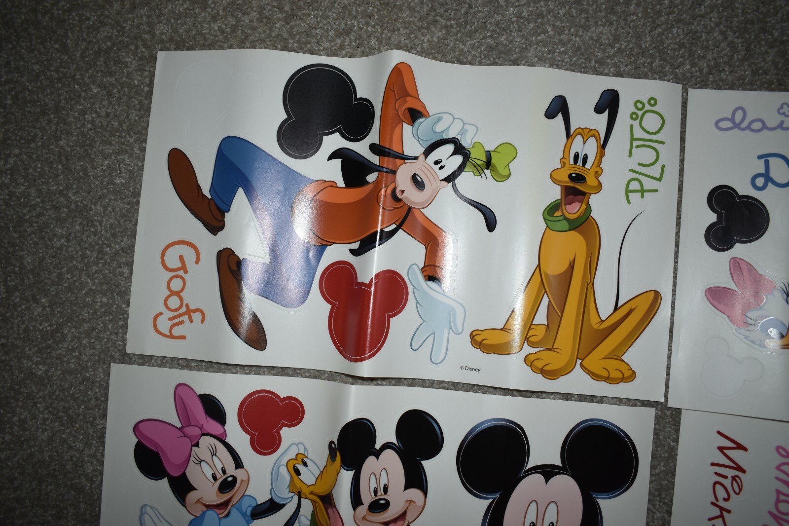 Disney Mickey Minnie Mouse Friends Donald Goofy Peel & Stick Wall Art Decals