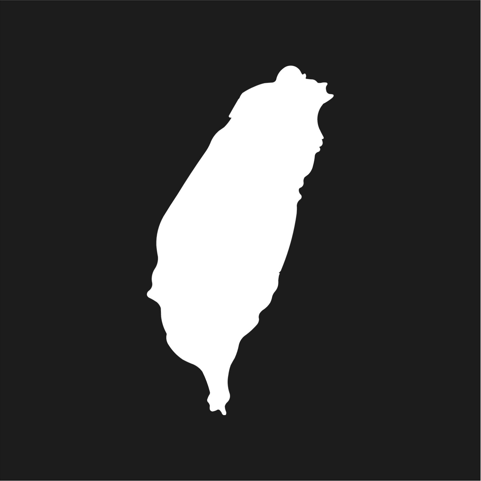 Taiwan country outline Vinyl Decal Car Window Laptop Sticker