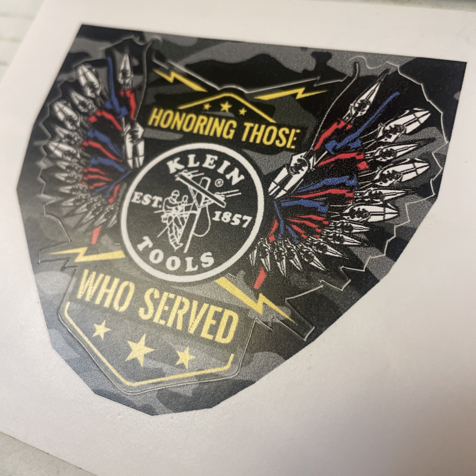 Klein Tools Tradesman Club Exclusive Giveaway Sticker Nov. 2022 Honor Who Served