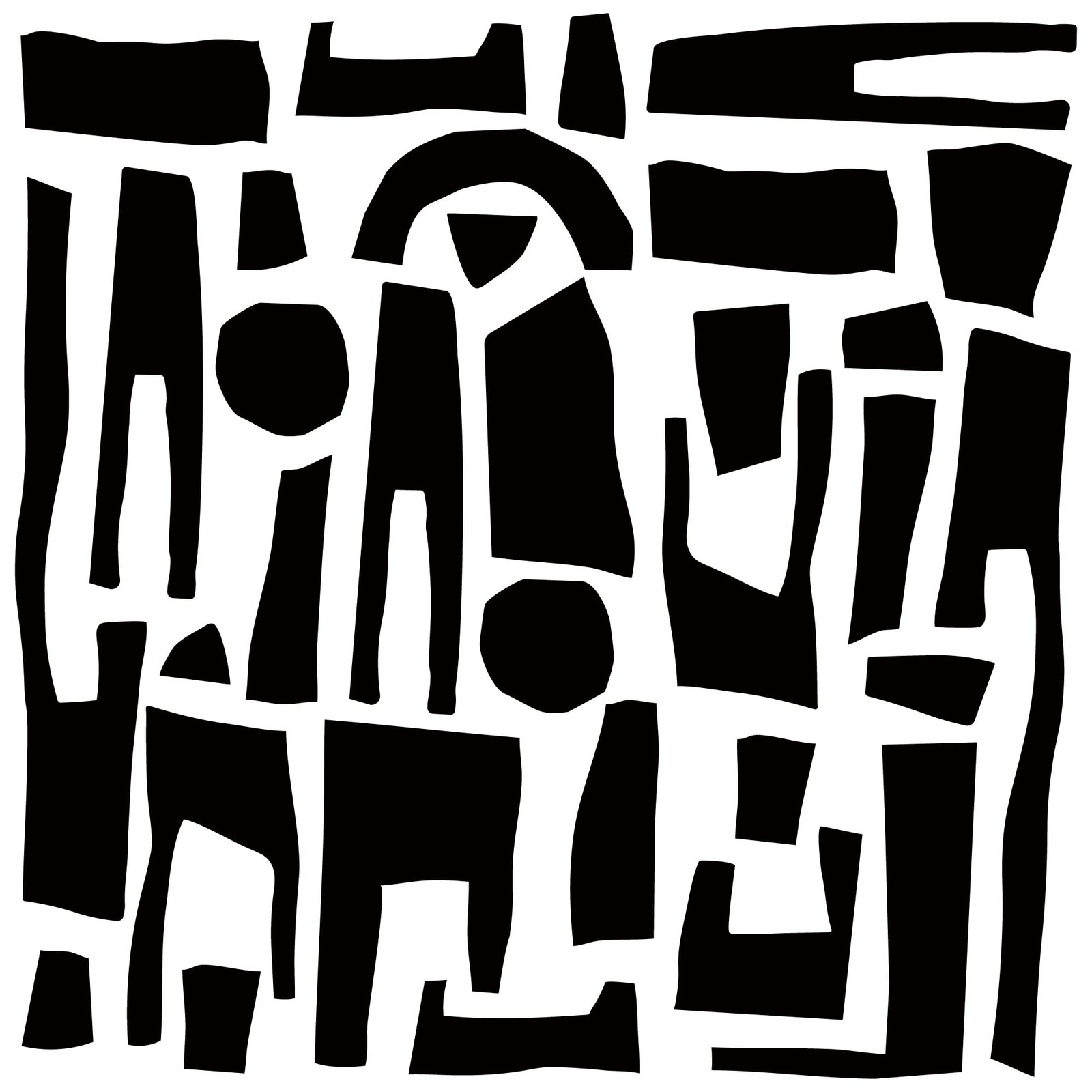 Peel and Stick Black Vinyl Abstract Wall Decals, Modern Geometric Minimalist …