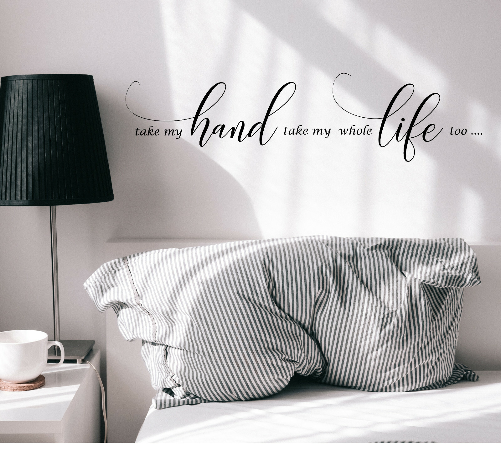 Vinyl Wall Decal Romantic Love Family Quote Words Stickers 35 in x 8.5 in gz301
