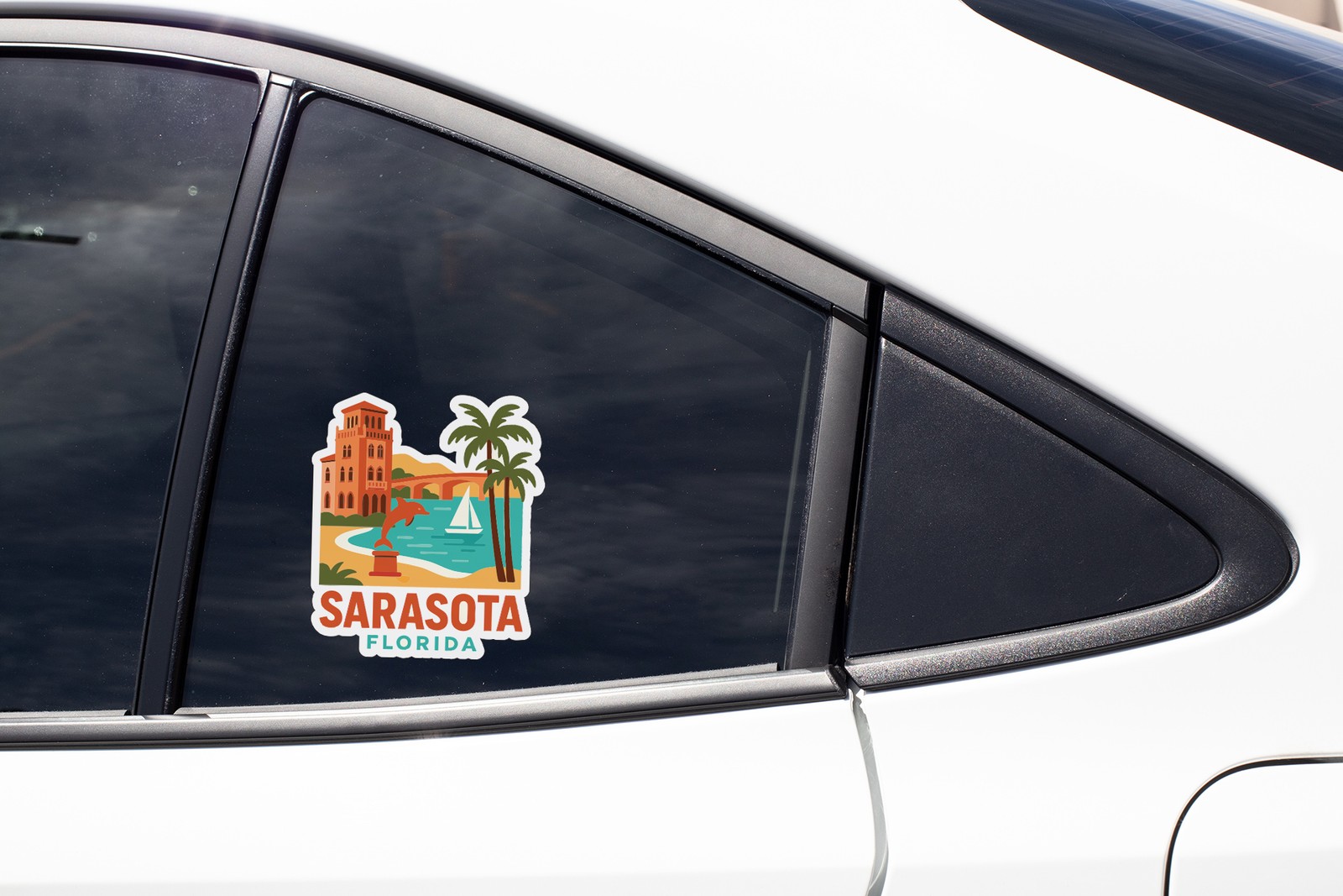 Sarasota Florida Sticker Decal Vinyl Die-Cut City Skyline Landmark Design