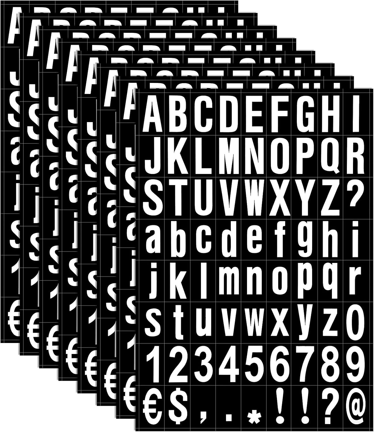 8 Sheets Mailbox Numbers Sticker, Self-Adhesive Vinyl Letters Numbers Kit for Ma