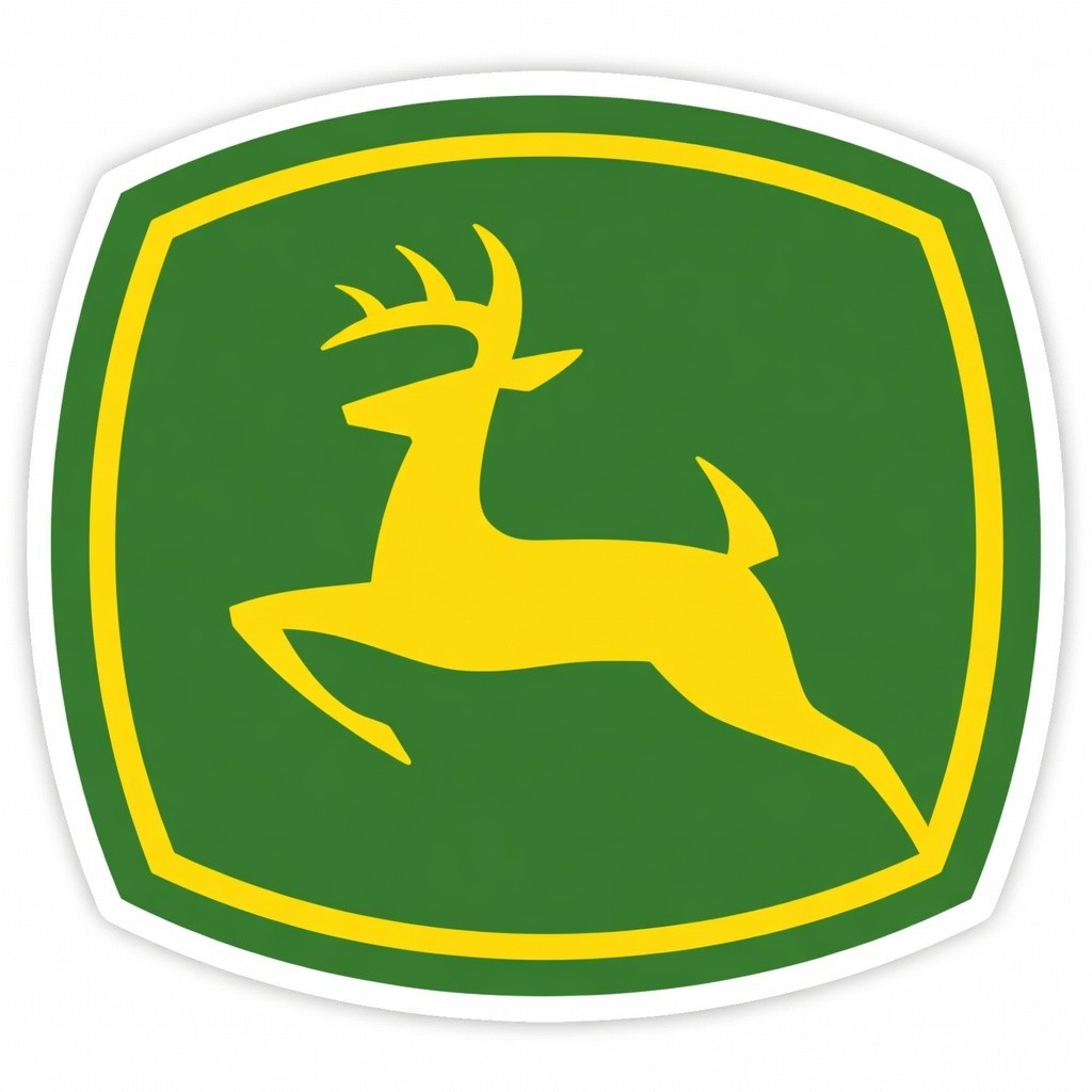 John Deere Logo Waterproof Die-Cut Sticker