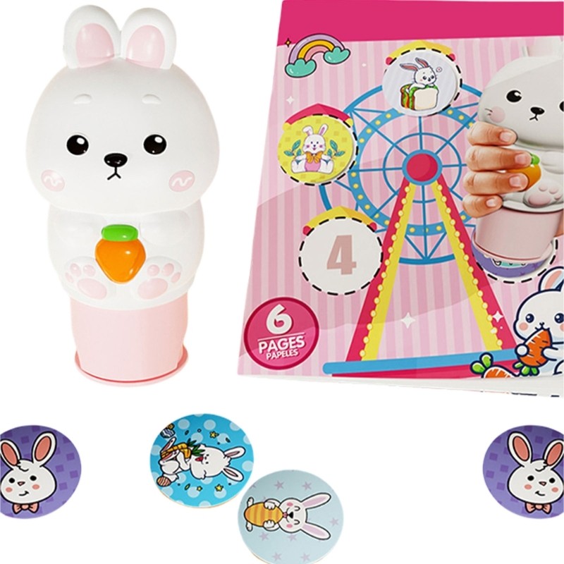 Colorful Cartoon Stickers Toddlers Fine Motor Skill Stamp Stickers Activity Book
