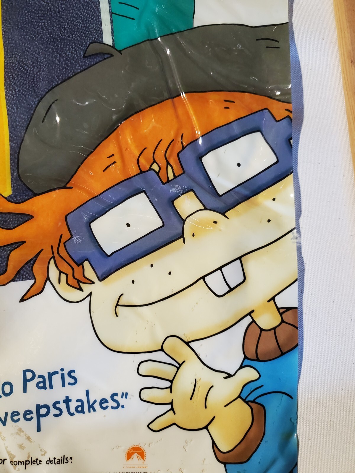 Vintage 2000 Nickeledon Rugrats In Paris Movie promo Window decal
